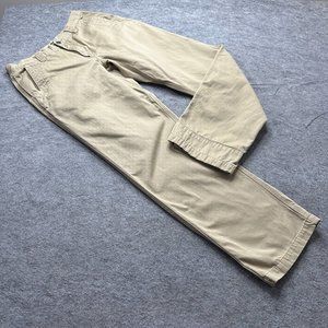 Mountain Khakis Teton Twill Pants Men 32 x 33 Beige Classic Fit Gusseted *V